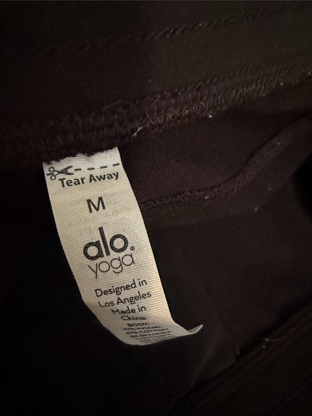 Alo Yoga Black Modal Cotton Moto Zipper Pocket Jogger Sweatpants size M - Picture 7 of 7